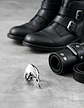 Anillo Acero Inoxidable Ave Vikingo Skull Color Plata Hombre - Miniatura 2