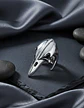 Anillo Acero Inoxidable Ave Vikingo Skull Color Plata Hombre - Miniatura 5