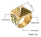 Anillo Acero Inoxidable Pirámide Horus Ojos Anubis Hombre - Miniatura 2