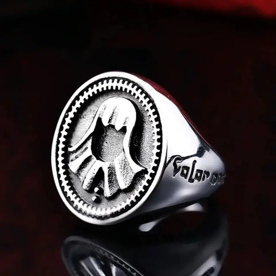 Anillo para hombres en Acero simbolo Juego De Tronos Jaqen H'ghar 2