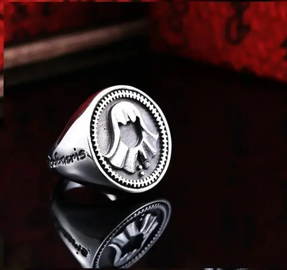 Anillo para hombres en Acero simbolo Juego De Tronos Jaqen H'ghar 3