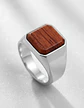 Anillo plateado Clásico/moderno en Acero para Hombre  Amaderado  - Miniatura 2