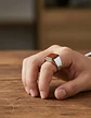 Anillo plateado Clásico/moderno en Acero para Hombre  Amaderado  - Miniatura 9