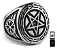 Anillo Acero Inoxidable Estrella Pentagrama Vikingo Hombre - Miniatura 1
