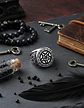 Anillo Acero Inoxidable Estrella Pentagrama Vikingo Hombre - Miniatura 2