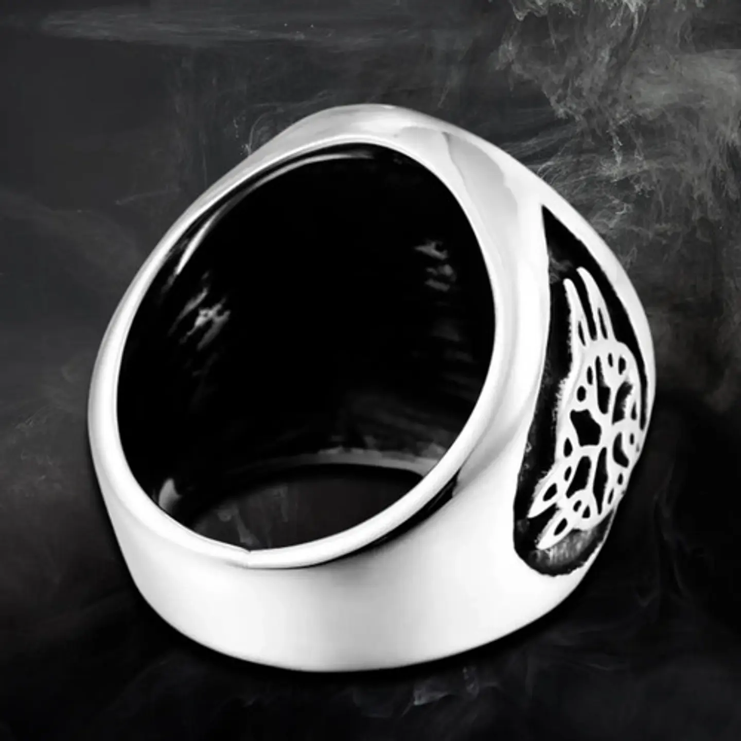 Anillo Acero Inoxidable Estrella Pentagrama Vikingo Hombre 8