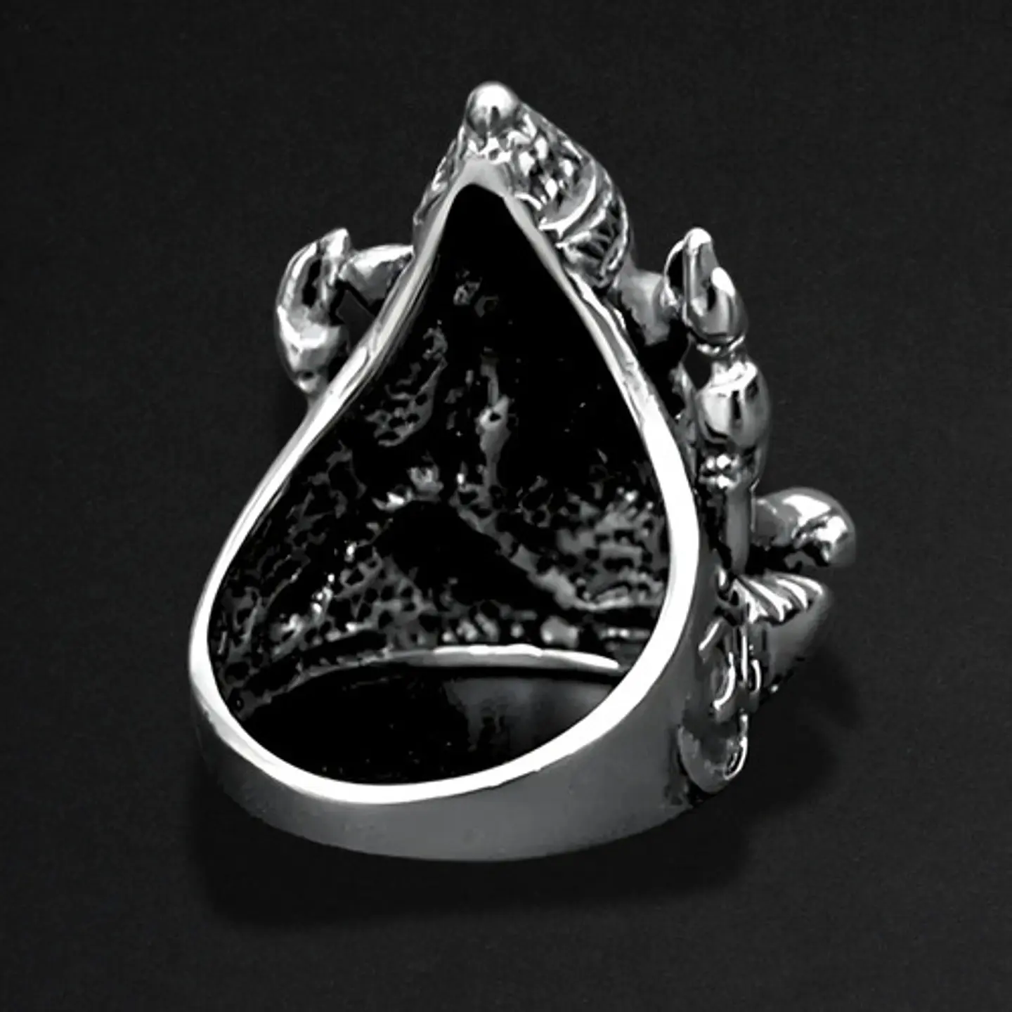 Anillo Color Plata Acero Inoxidable Ganesh Zen Buda Hombre 2