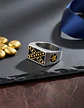 Anillo Argolla Acero Inoxidable Color Plata Estrella Hombre - Miniatura 4