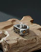 Anillo Argolla Acero Inoxidable Color Plata Estrella Hombre - Miniatura 8