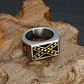 Anillo Argolla Acero Inoxidable Color Plata Estrella Hombre - Miniatura 9