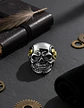 Anillo Biker Cráneo Calavera Gótico Acero Inoxidable Hombre - Miniatura 4