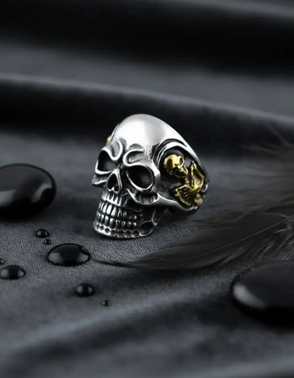 Anillo Biker Cráneo Calavera Gótico Acero Inoxidable Hombre 6