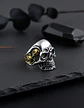 Anillo Biker Cráneo Calavera Gótico Acero Inoxidable Hombre - Miniatura 7
