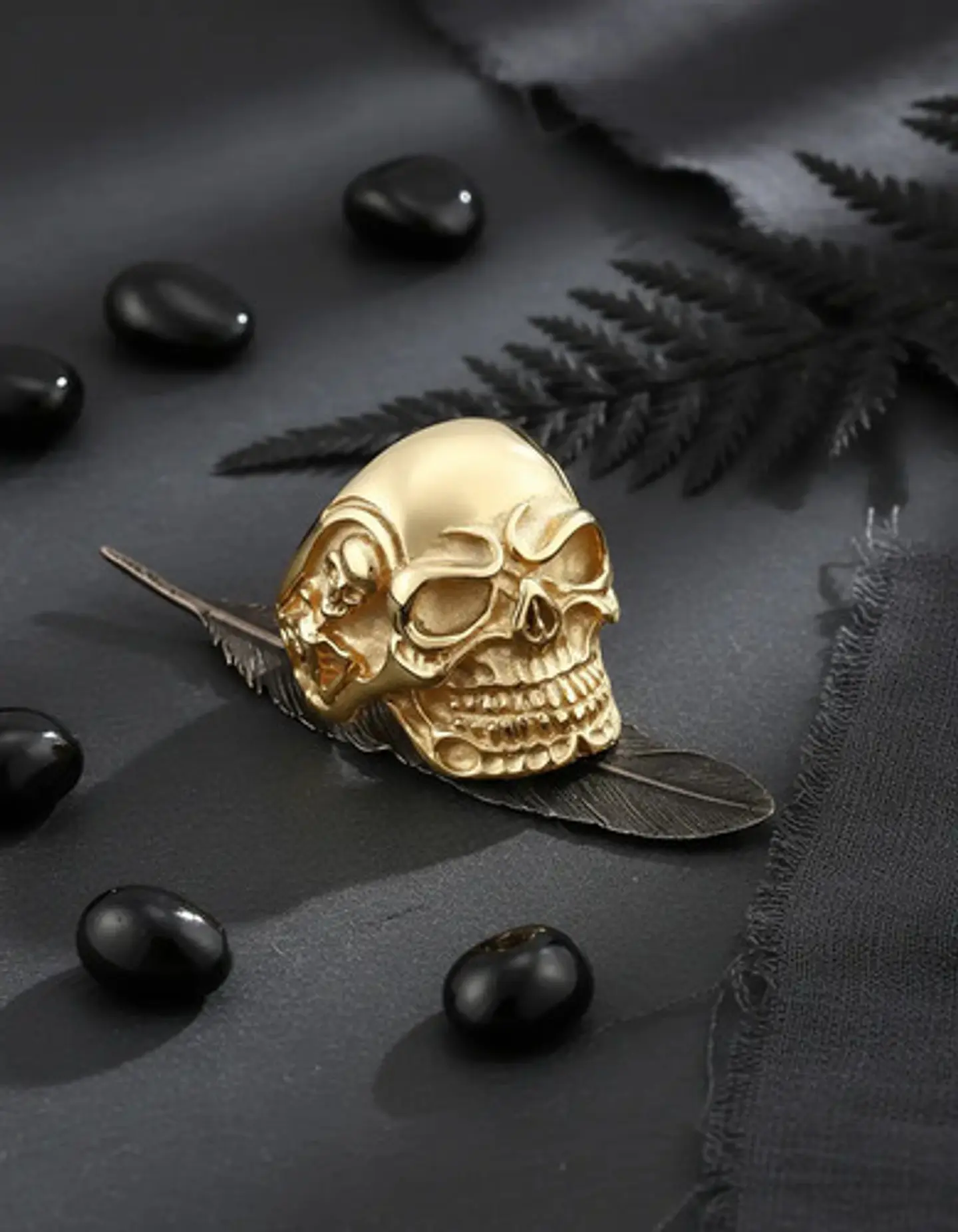Anillo Biker Cráneo Calavera Gótico Acero Inoxidable Hombre 12