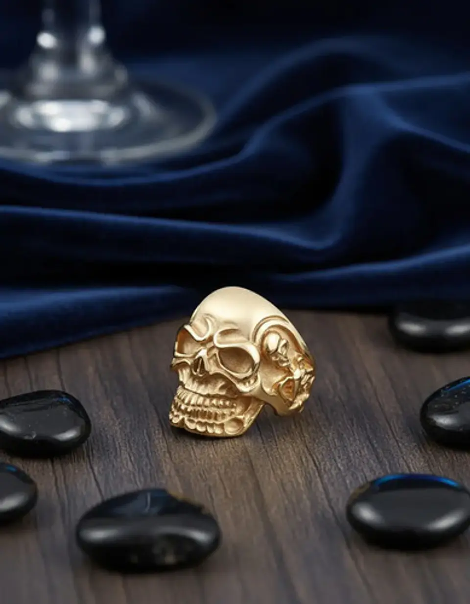 Anillo Biker Cráneo Calavera Gótico Acero Inoxidable Hombre 13