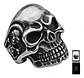 Anillo Biker Cráneo Calavera Gótico Acero Inoxidable Hombre - Miniatura 18