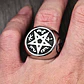 Anillo Pentaculo Pentagrama Amuleto Acero Inoxidable Hombre - Miniatura 6