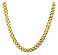 Cadena Acero Inoxidable Cubana Color Oro 7 Mm Para Hombre - Miniatura 1