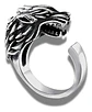 Anillo en Acero para hombre y mujer forma Lobo Stark Game Of Thrones  - Miniatura 1