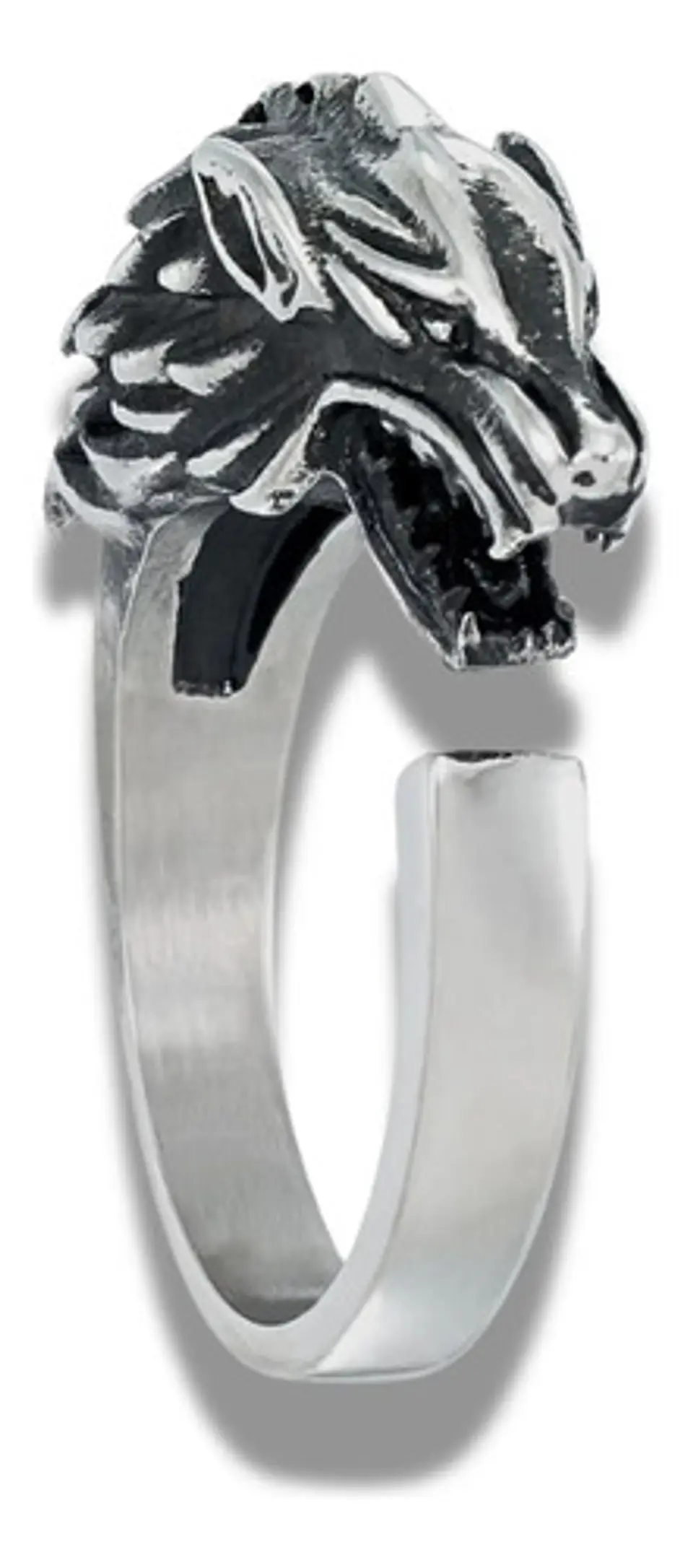 Anillo en Acero para hombre y mujer forma Lobo Stark Game Of Thrones  2