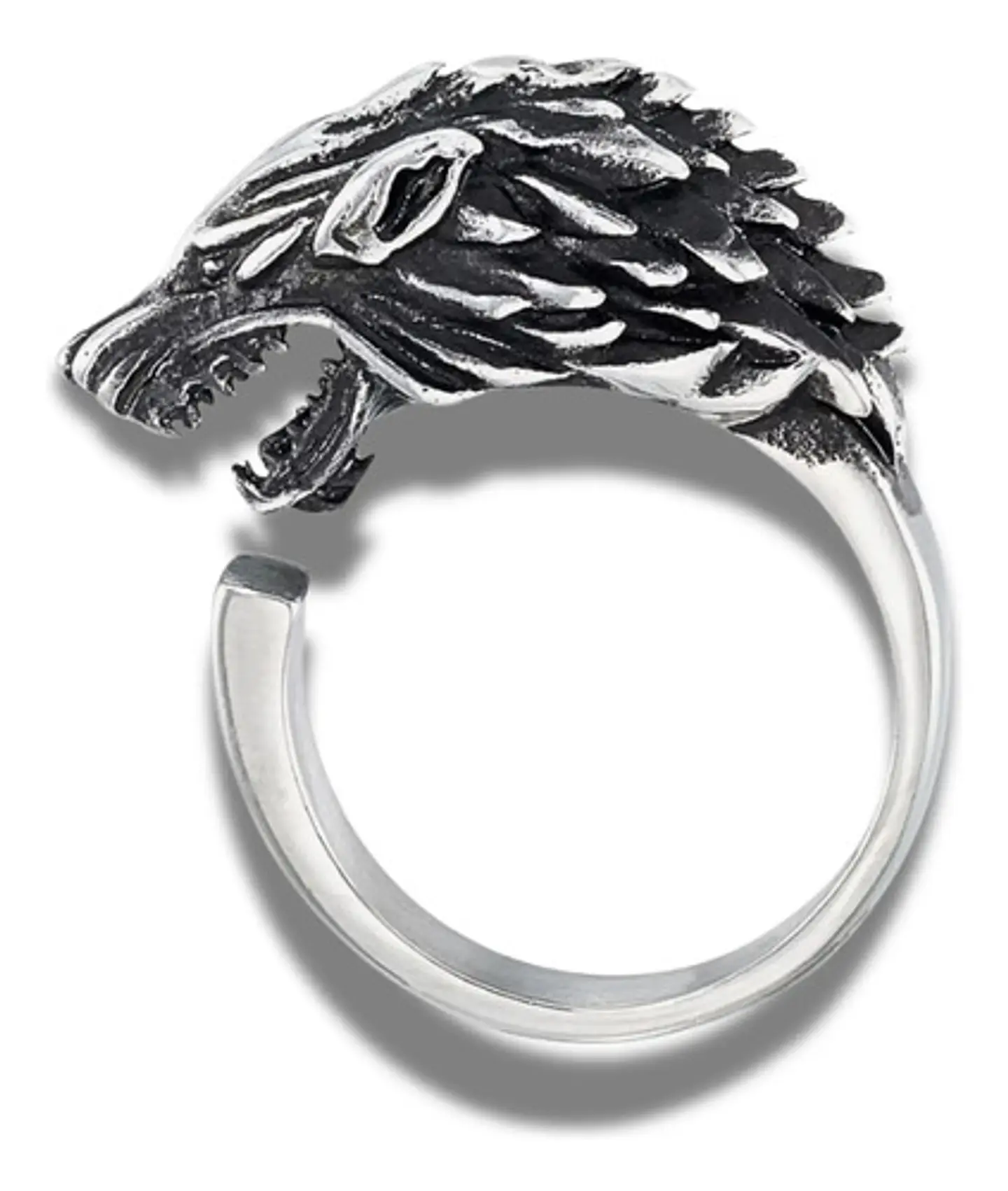 Anillo en Acero para hombre y mujer forma Lobo Stark Game Of Thrones  3