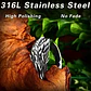 Anillo en Acero para hombre y mujer forma Lobo Stark Game Of Thrones  - Miniatura 6