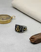 Anillo Para Hombre Masonería Masón De Acero Color Plateado/dorado - Miniatura 6
