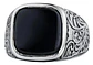 Anillo clásico en Acero para hombre y mujer con Piedra natural - Miniatura 1