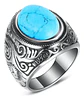Anillo clásico en Acero para hombre y mujer con Piedra natural - Miniatura 6