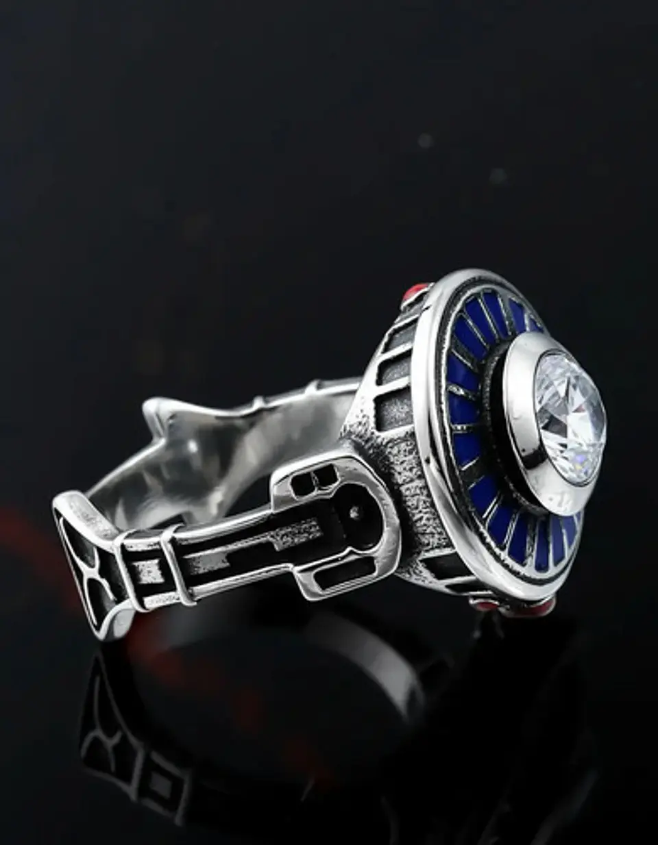 Anillo en acero Para Hombre Y Mujer Forma Robot R2-d2 De Star Wars 5