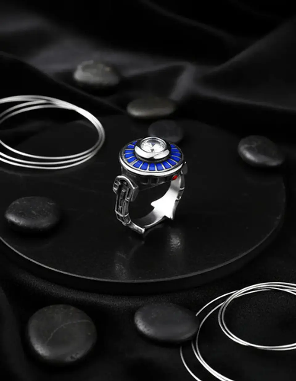 Anillo en acero Para Hombre Y Mujer Forma Robot R2-d2 De Star Wars 7
