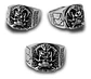 Anillo militar en Acero para hombre Cráneo ONE SHOT ONE KILL - Miniatura 3
