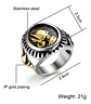 Anillo religioso Para Hombre en Acero Mano De Dios bicolor - Miniatura 2