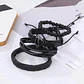 Pack X4 manillas Cuero Negro para Hombre y Mujer pulsera emblema Superman - Miniatura 9