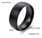 Anillo Acero Inoxidable Titanio Argolla Negro Hombre Y Mujer - Miniatura 2