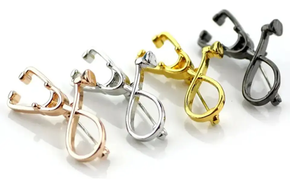 Broche para Hombre Mujer Insignia Médico Estetoscopio Medicina  8