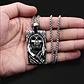 Collar en Acero para hombre y mujer dije Grim Reaper Calavera Craneo - Miniatura 3