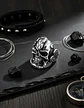 Anillo en Acero para Hombre Cráneo Serpiente Calavera - Miniatura 3