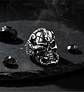 Anillo en Acero para Hombre Cráneo Serpiente Calavera - Miniatura 4