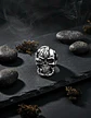 Anillo en Acero para Hombre Cráneo Serpiente Calavera - Miniatura 6