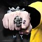 Anillo en Acero para Hombre Cráneo Serpiente Calavera - Miniatura 9
