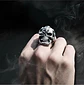 Anillo en Acero para Hombre Cráneo Serpiente Calavera - Miniatura 10