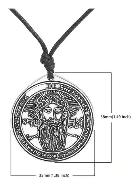 Collar para Hombre Y Mujer dije Sello Pentáculo De La Clave De Salomón