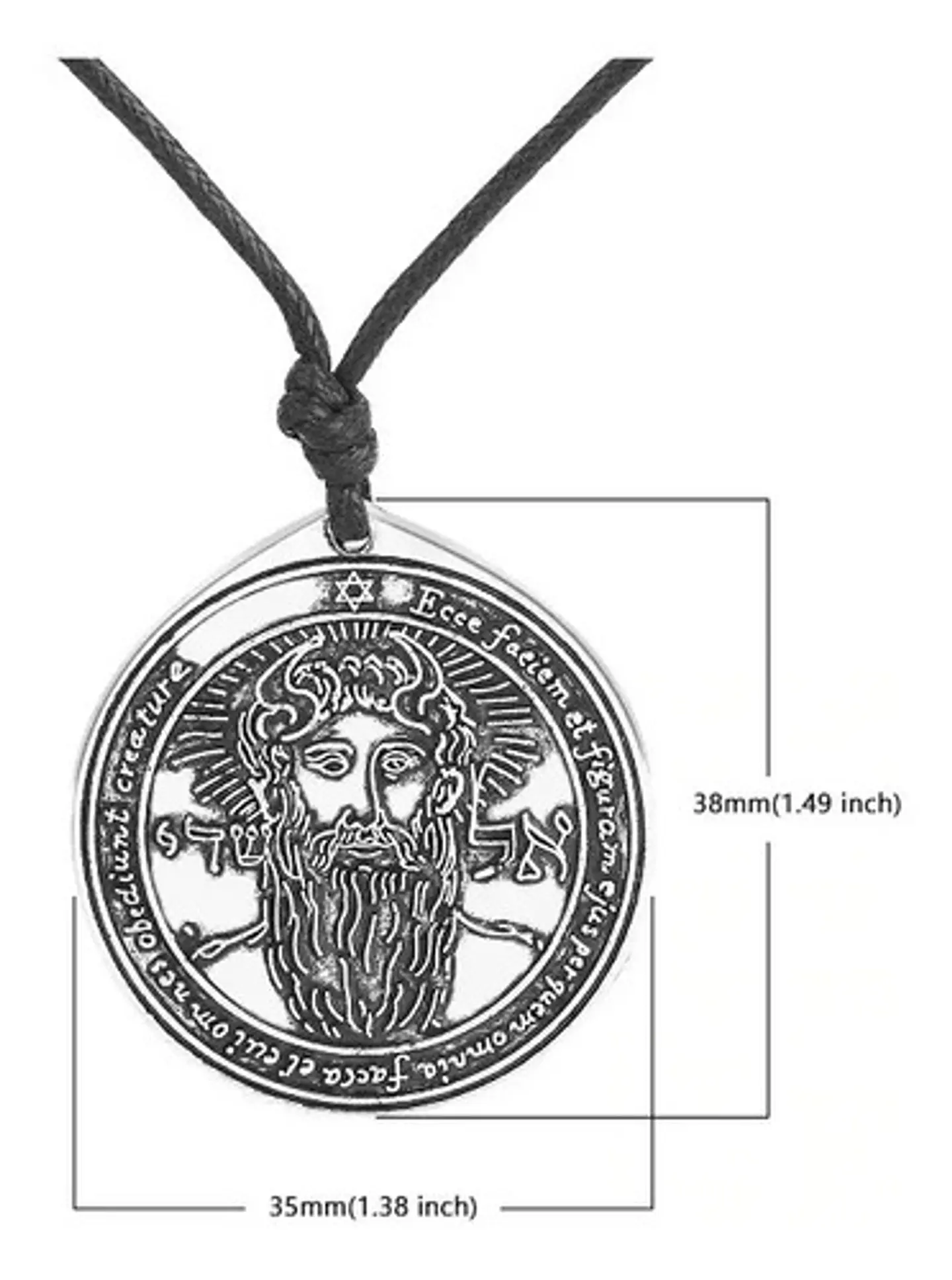 Collar para Hombre Y Mujer dije Sello Pentáculo De La Clave De Salomón 2