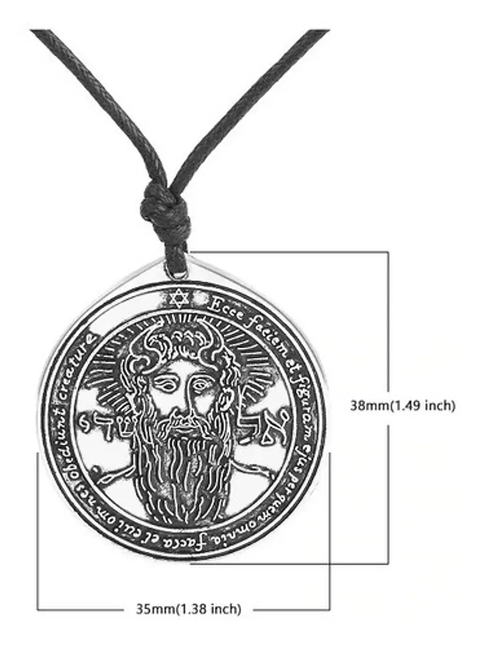 Collar para Hombre Y Mujer dije Sello Pentáculo De La Clave De Salomón 2