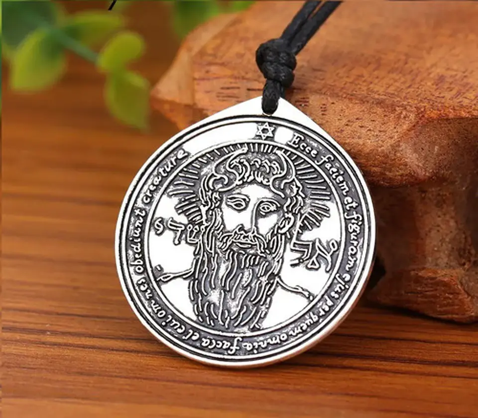 Collar para Hombre Y Mujer dije Sello Pentáculo De La Clave De Salomón 3