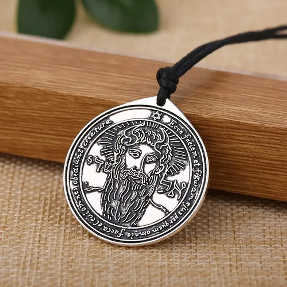 Collar para Hombre Y Mujer dije Sello Pentáculo De La Clave De Salomón 7