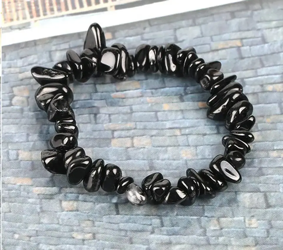 Pulsera Manilla Piedras Turmalina Sanación Hombre Para Mujer 3