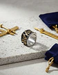 Anillo Acero Inoxidable Color Oro Mason Masoneria Hombre - Miniatura 5