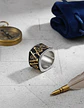 Anillo Acero Inoxidable Color Oro Mason Masoneria Hombre - Miniatura 7